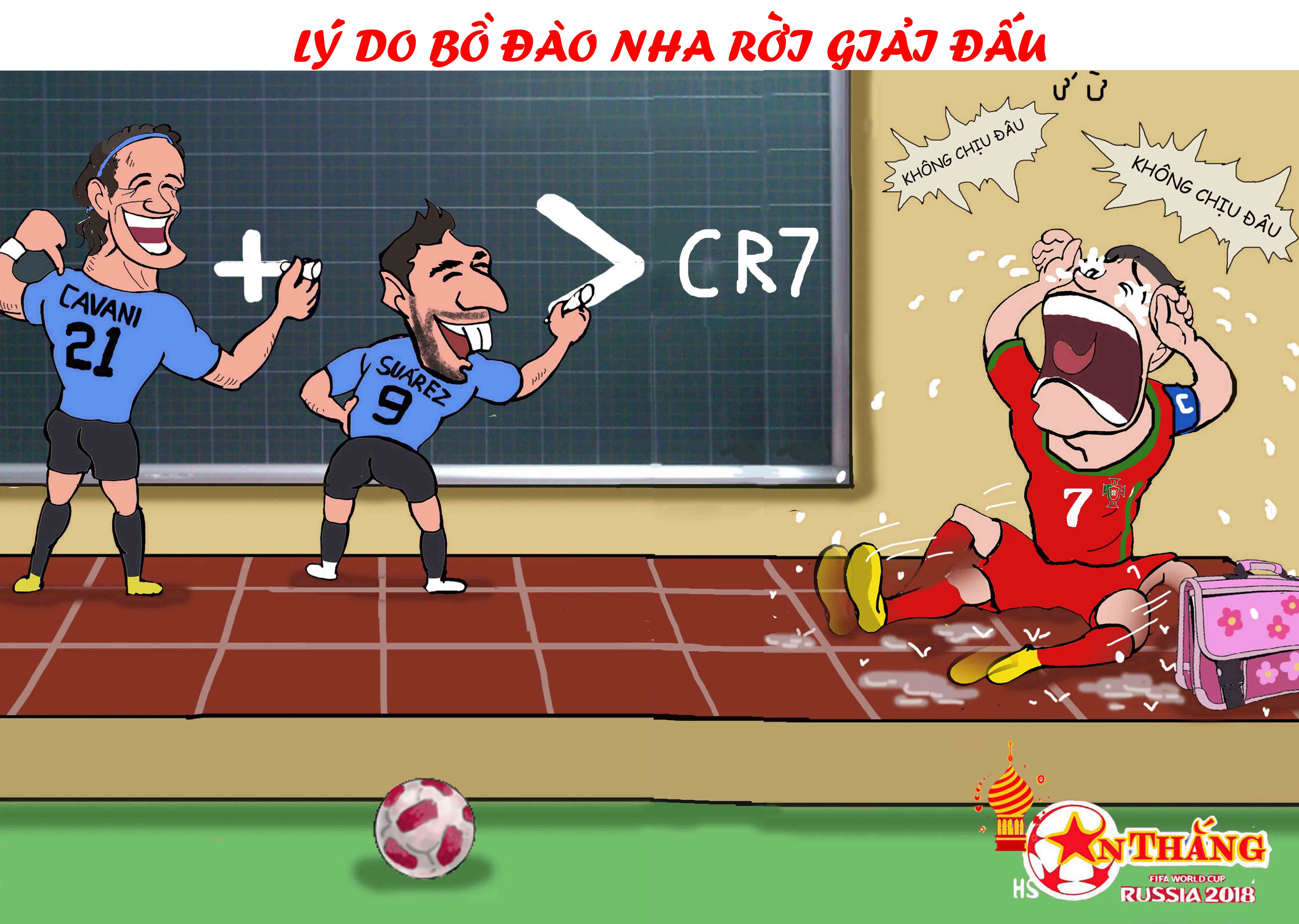 Hoa si An Thang,  Neymar,  Ronaldo,  Messi,  Lukaku,  gau Nga,  World Cup 2018,  ve nuoc,  Suarez anh 6