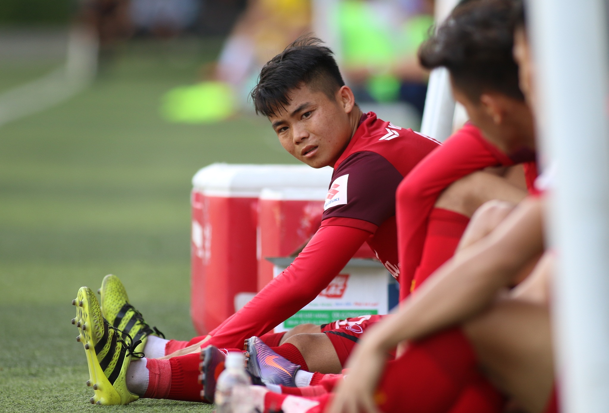 Ngo Tung Quoc,  Luong Hoang Nam,  Phan Thanh Hau,  U22 Viet Nam,  U22 Dong Nam A,  Nguyen Quoc Tuan,  Park Hang seo anh 1