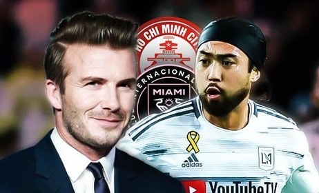 David Beckham day Lee Nguyen vao the kho hinh anh