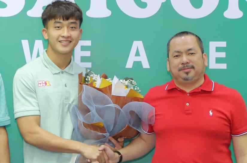 Danh Trung tap cung CLB Sai Gon truoc khi di Nhat hinh anh