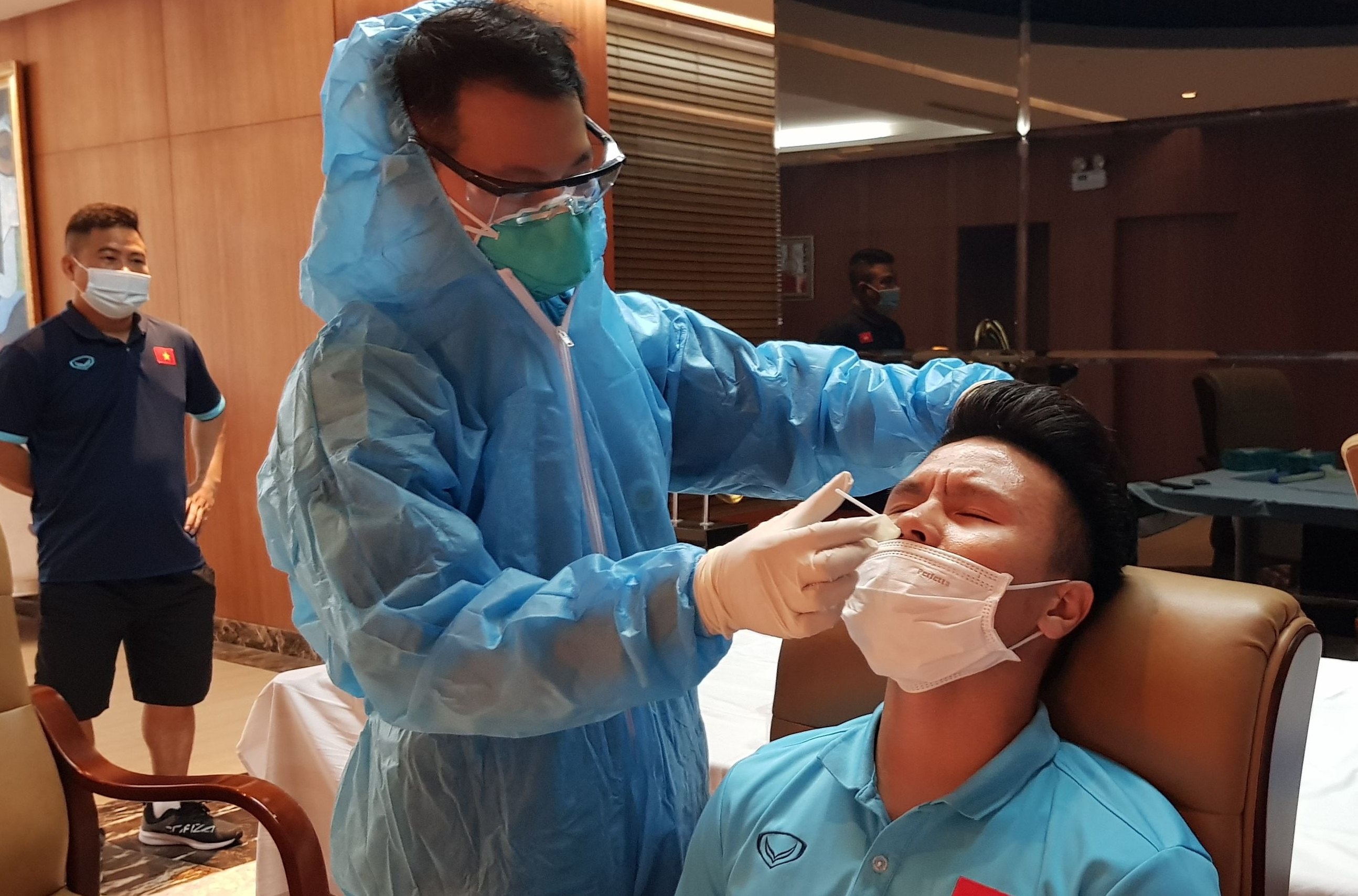 Tuyen Viet Nam xet nghiem truoc tran gap Jordan hinh anh