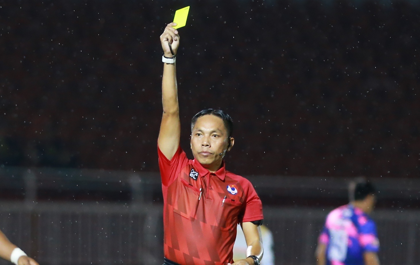 Trong tai V.League bi ky luat vi cong nhan ban thang bang tay hinh anh