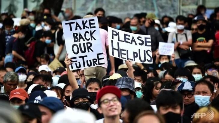 Cac cuoc bieu tinh chan duong phuc hoi kinh te cua Thai Lan hinh anh