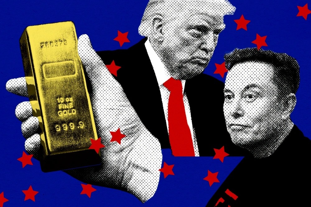 Ong Trump va Musk 'thoi lua' thuyet am muu ve kho vang 4.580 tan hinh anh