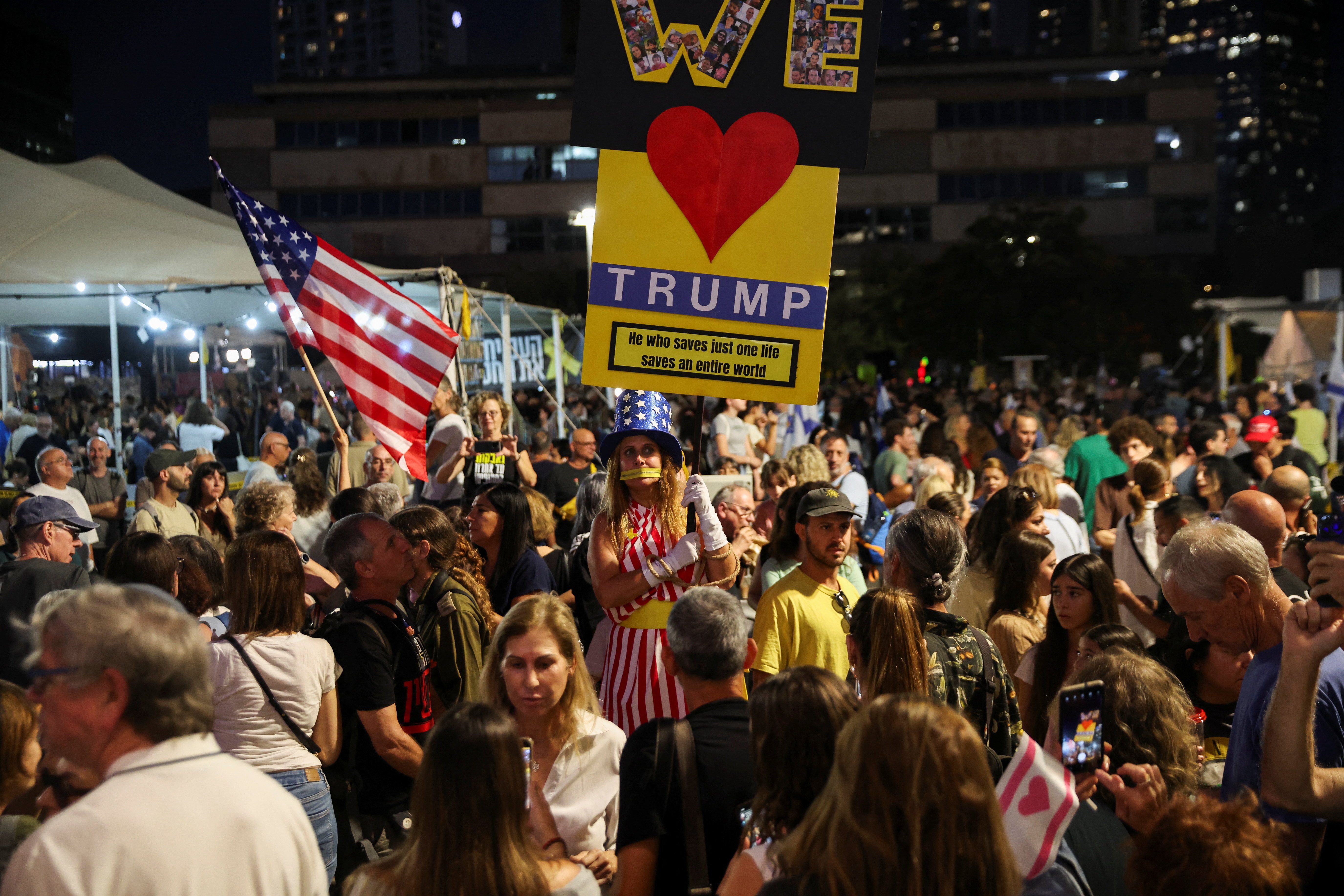 Nguoi dan Gaza - Israel keu goi trao Nobel Hoa binh cho ong Trump hinh anh