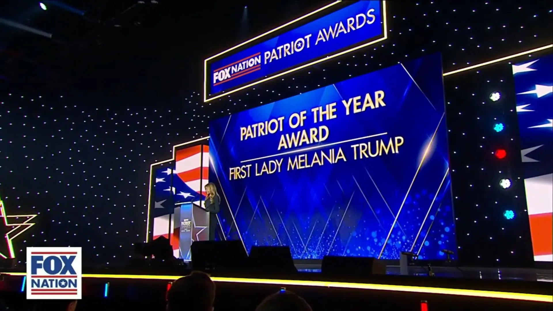 Nguoi yeu nuoc cua nam,  Melania Trump,  De nhat phu nhan,  Fox Nation Awards,  giai thuong Melania,  long yeu nuoc My anh 1