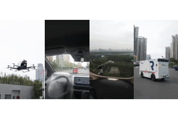 Taxi bay, xe tu lai bien vien tuong thanh hien thuc o Trung Quoc hinh anh