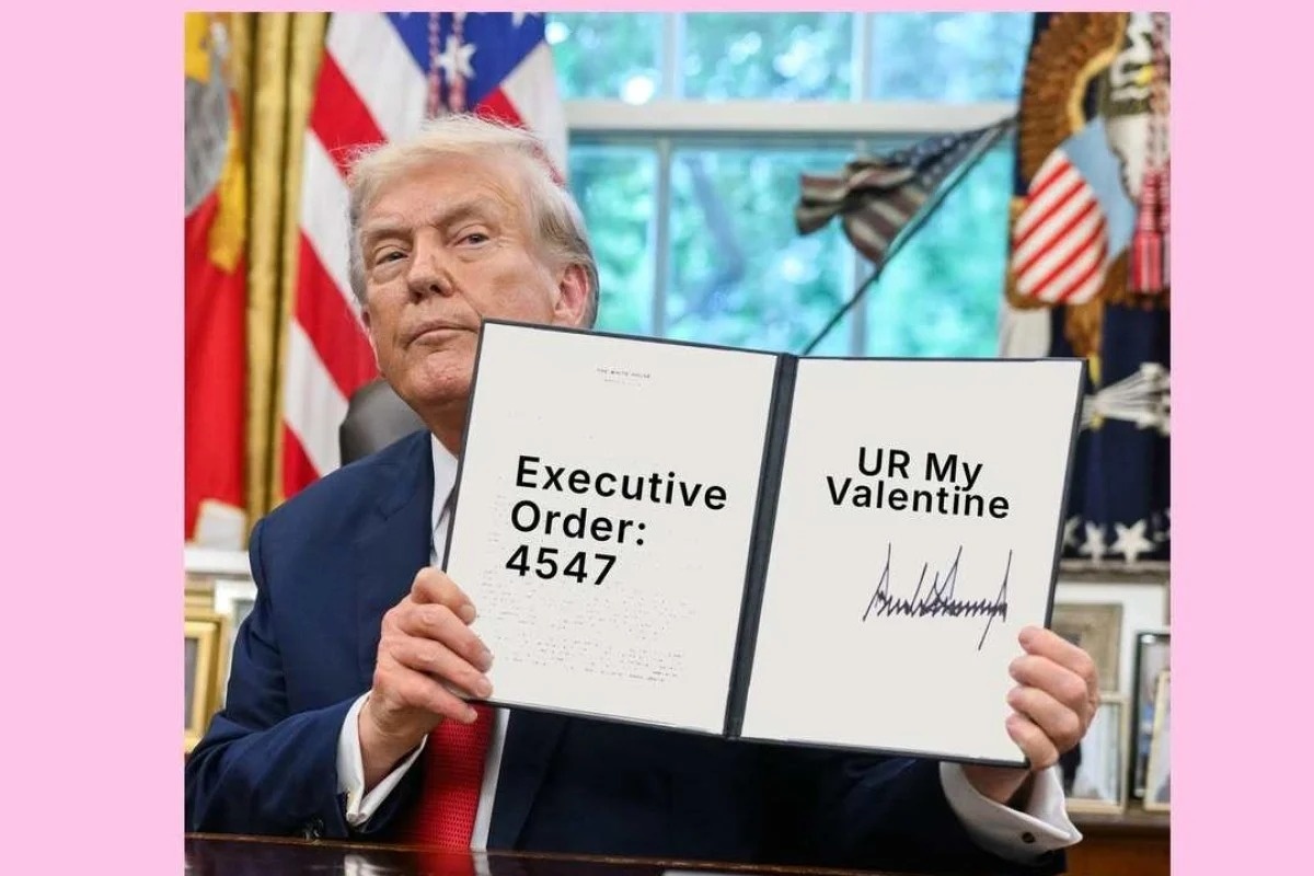 Thiep Valentine ky quac cua ong Trump hinh anh