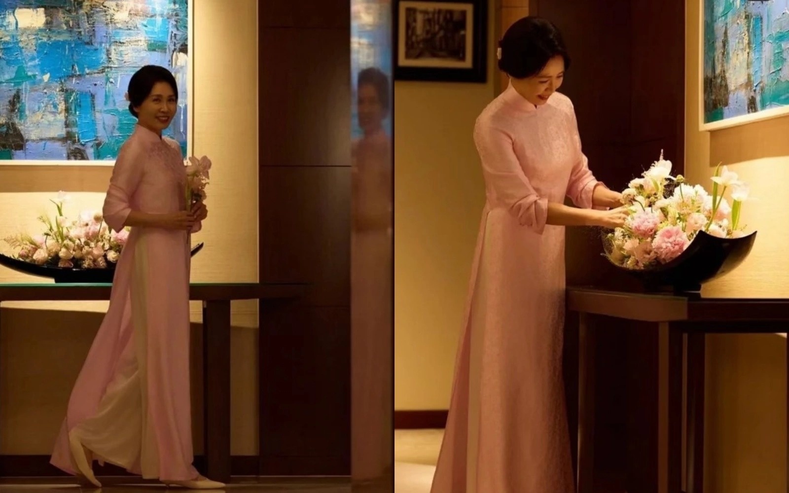 Phu nhan Tong thong Han Quoc khen ao dai Viet hinh anh