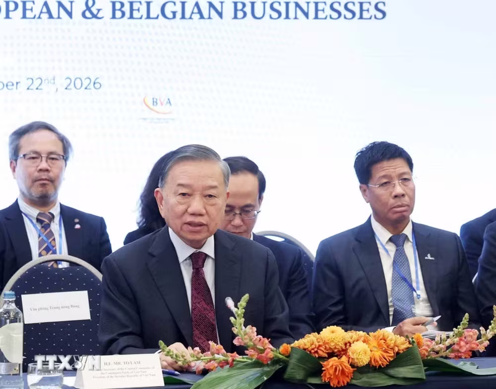 Tổng Bí thư, Chủ tịch nước dự tọa đàm với lãnh đạo doanh nghiệp châu Âu và Bỉ