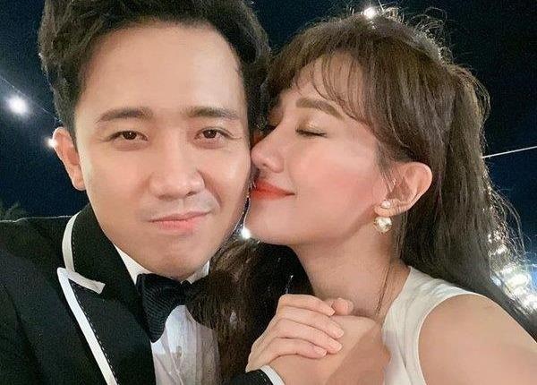 Hari Won 'to' Tran Thanh day sao Viet xuong nuoc o tiec cuoi Dong Nhi hinh anh