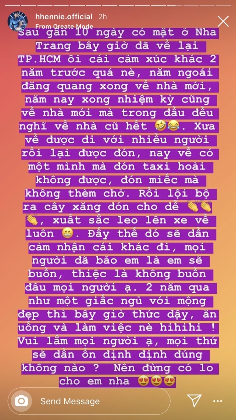 h'hen niê chia sẻ cảm giác kết thúc nhiệm kỳ ảnh 1 h'hen nie chia se cam giac ket thuc nhiem ky anh 1