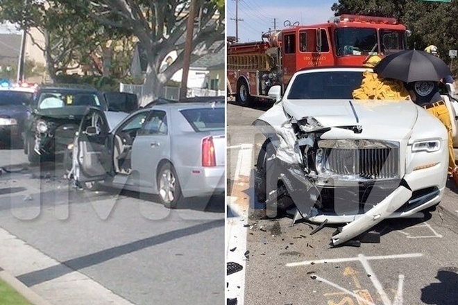 Rapper bi bat khi gay tai nan, dam nat nhieu xe sang tren pho hinh anh