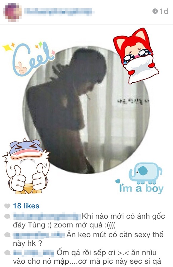 Dù không sở hữu body 6 múi nhưng hình ảnh nam tính này được các fan rất thích thú.