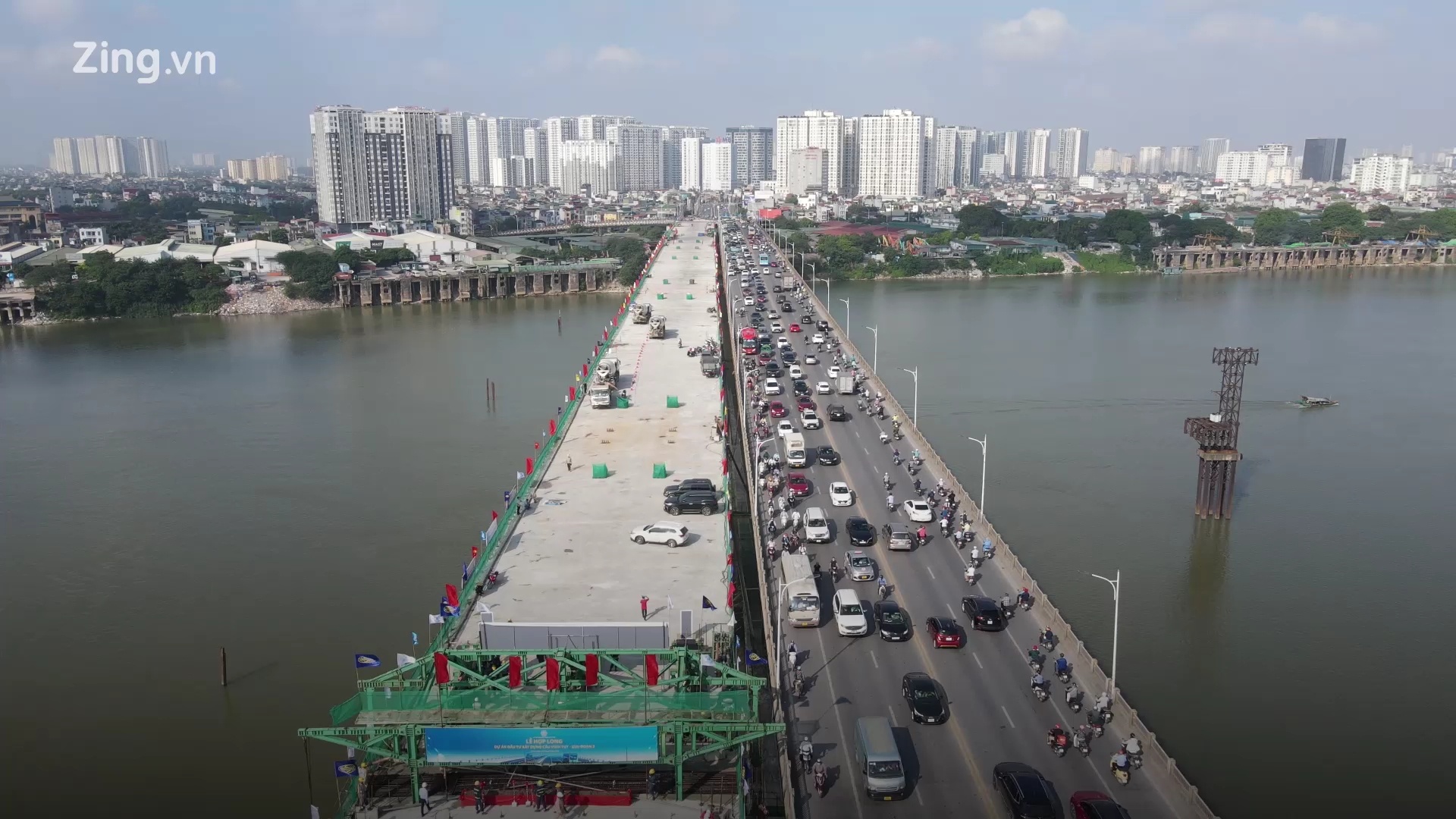 Cau vuot song Hong nghin ty o Ha Noi chinh thuc hop long hinh anh