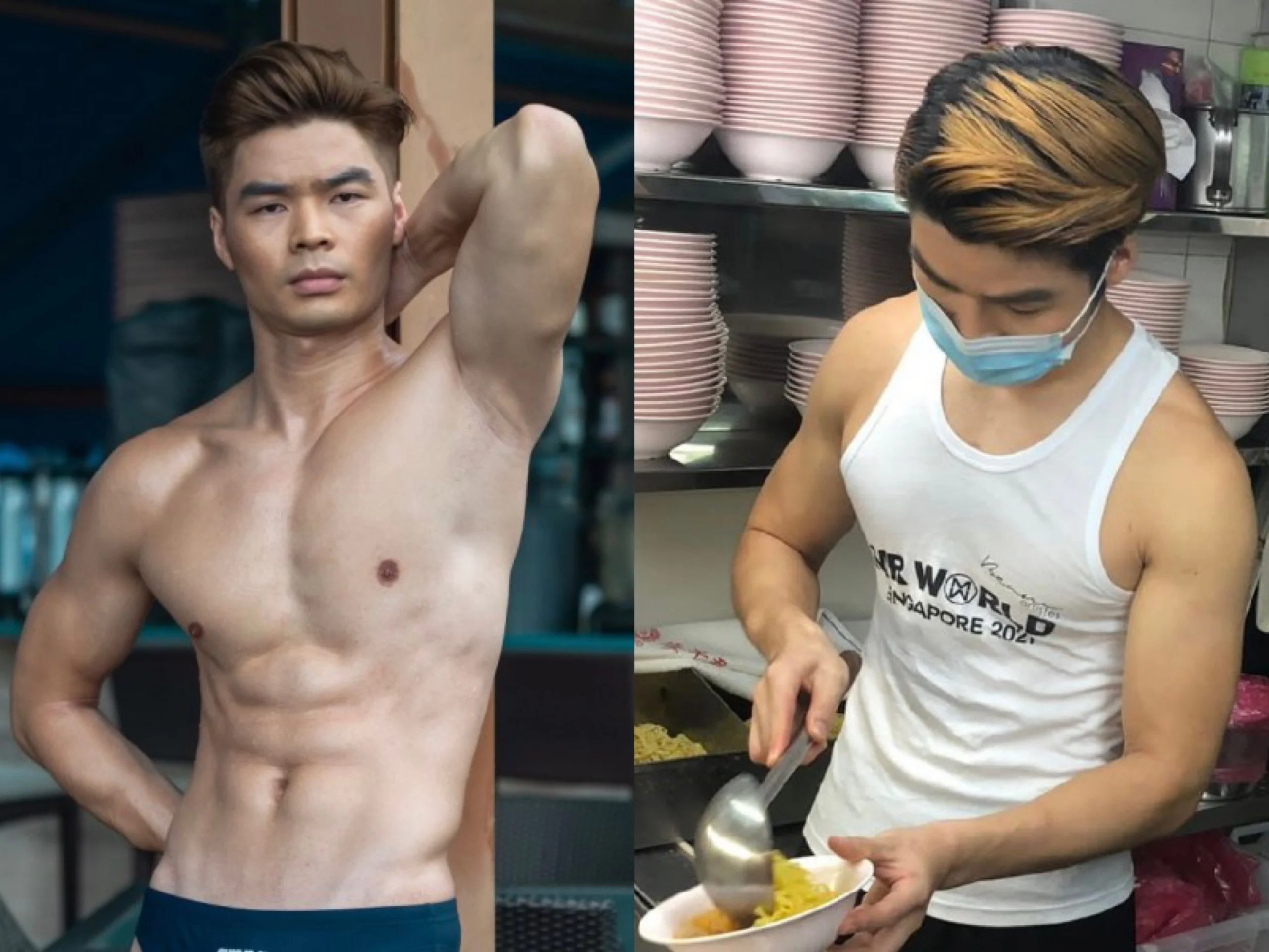 Nguoi ban hang rong duoc chu y vi co bap hinh anh