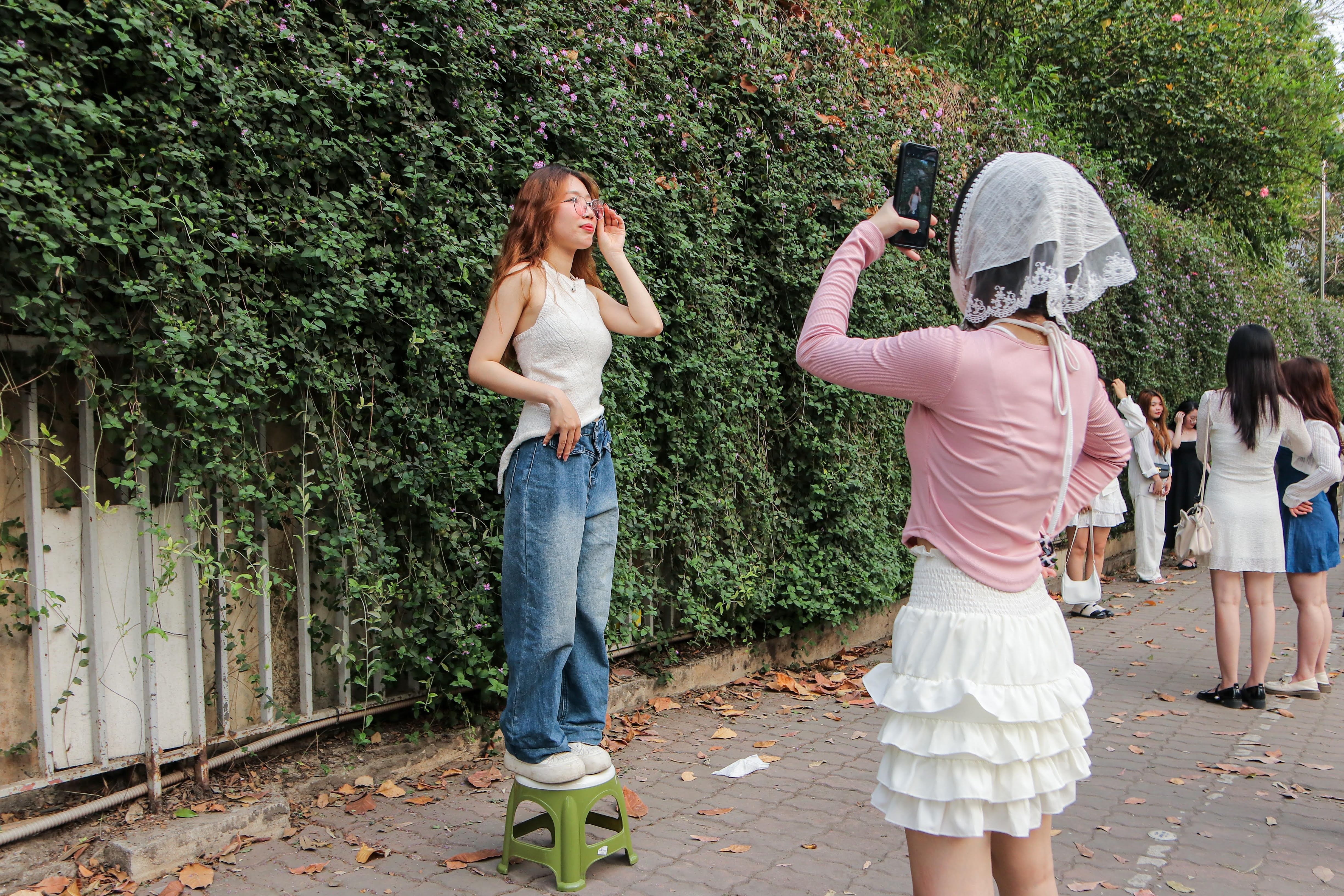 Va mo hoi chup hinh cung gian hoa ngu sac dang 'hot' nhat Ha Noi hinh anh