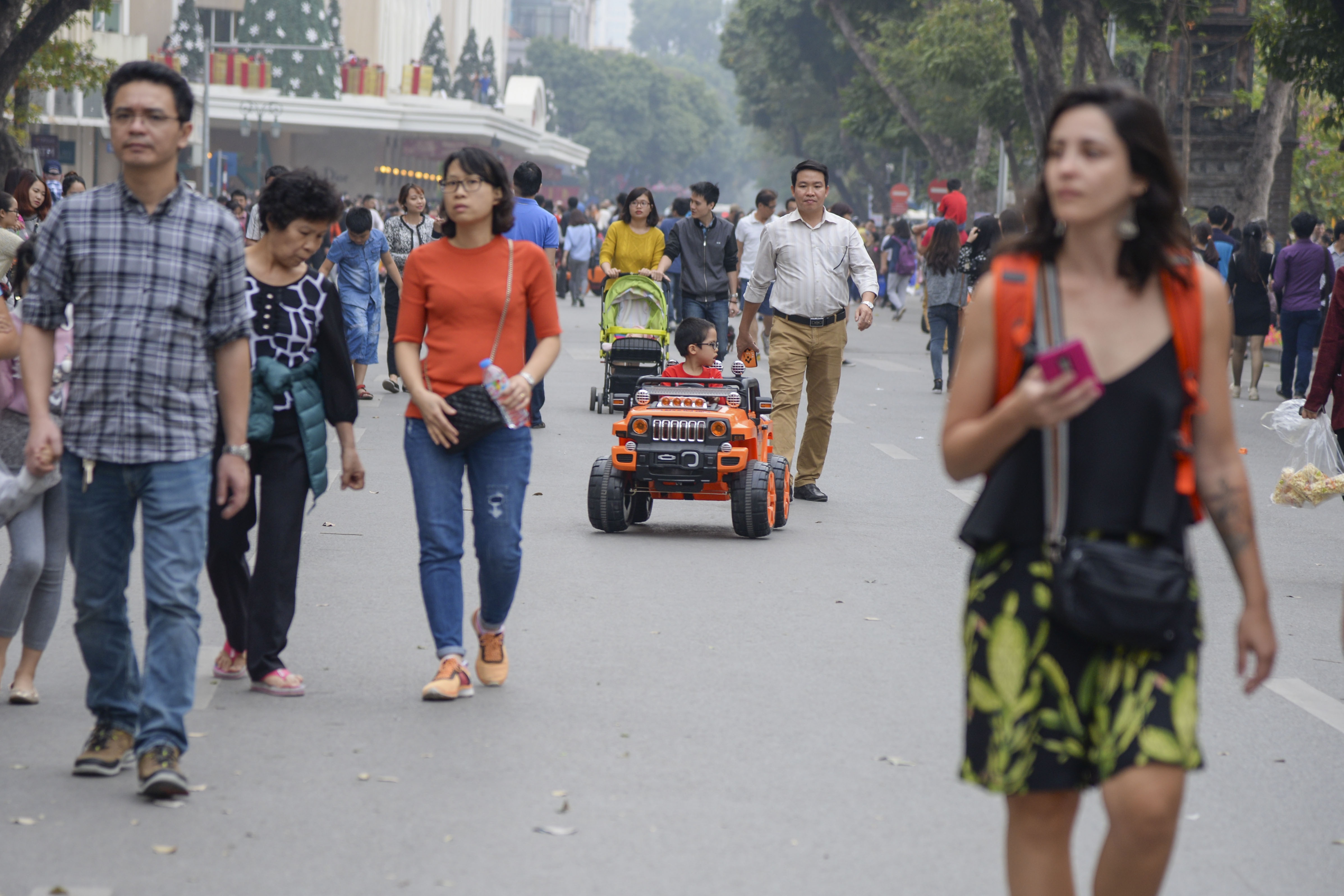 xe o to dien la liet tren pho di bo anh 10