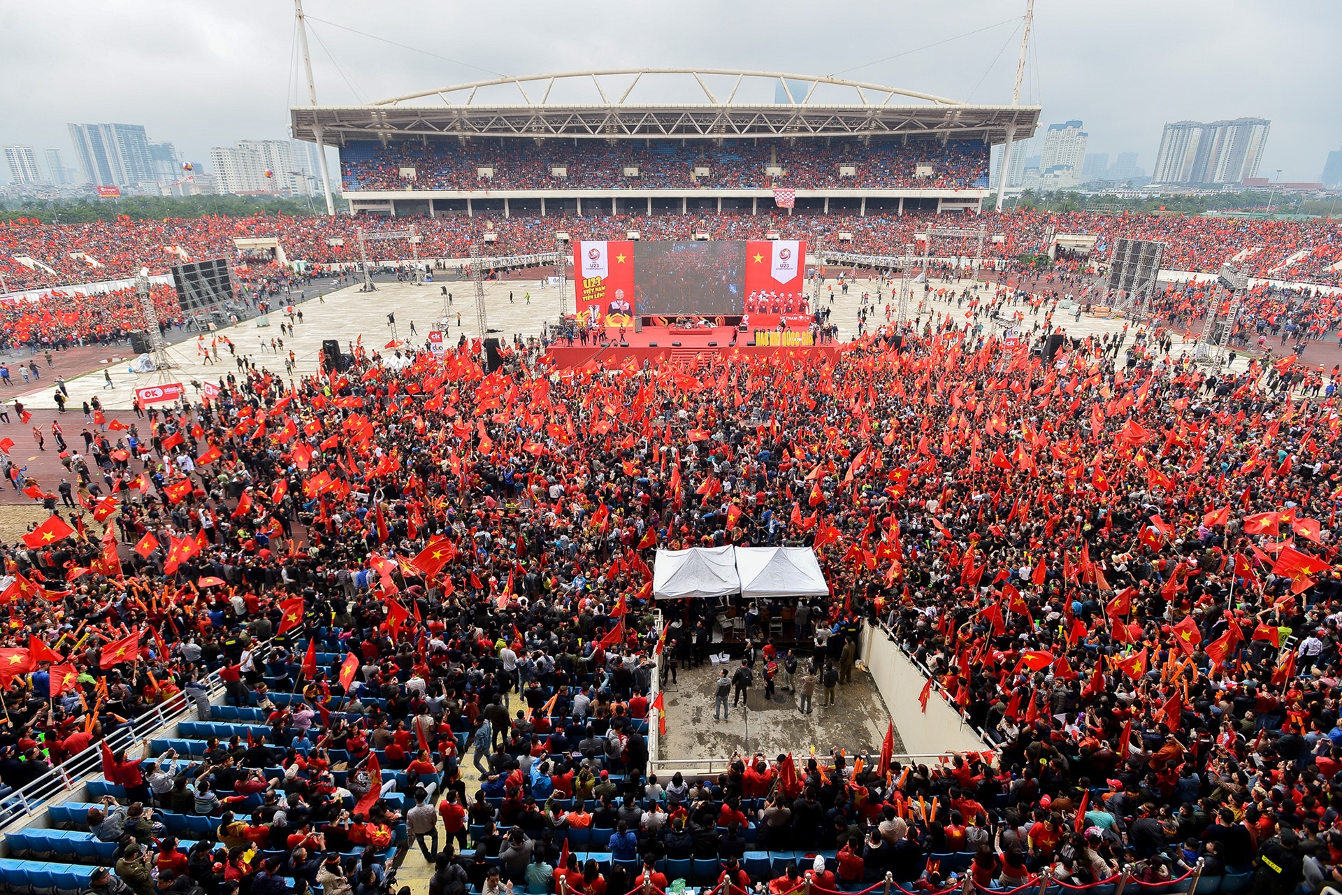 Fanzone cổ vũ U23 ở Mỹ Đình ảnh 4 Fanzone co vu U23 o My Dinh anh 4