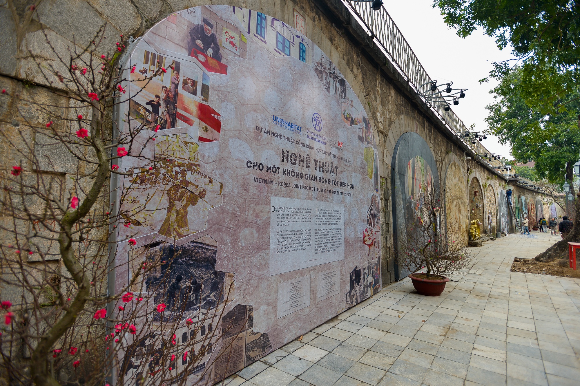 Bich hoa tren duong Phung Hung anh 1