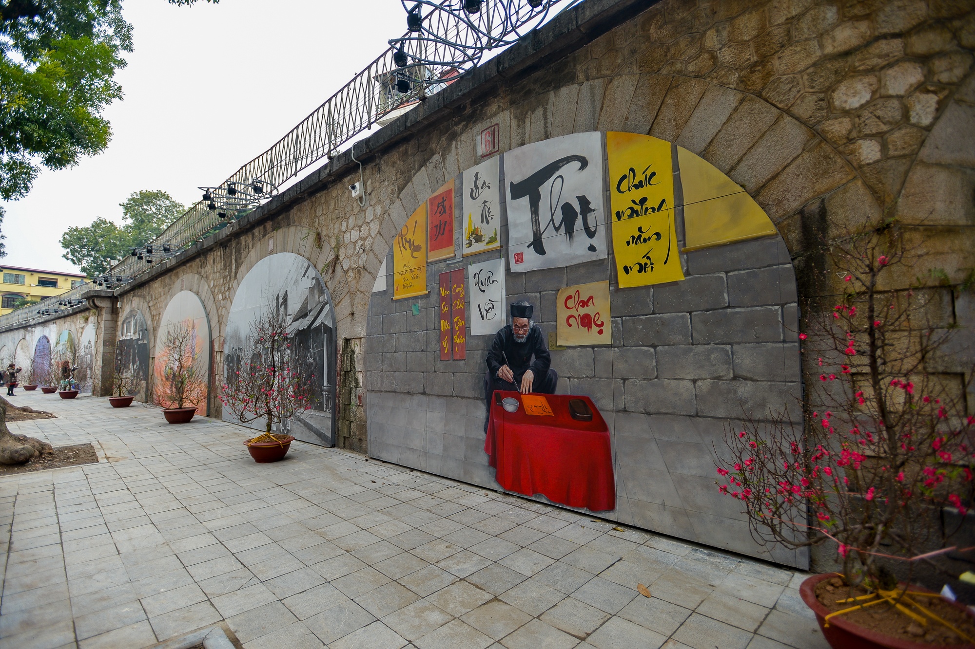 Bich hoa tren duong Phung Hung anh 6