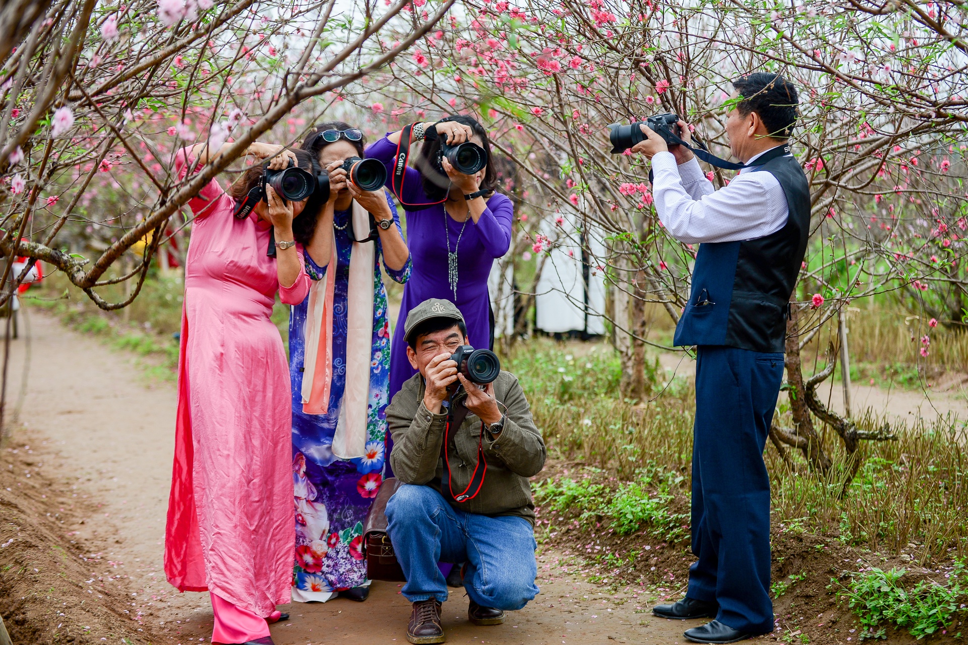 chup anh ben hoa dao anh 6