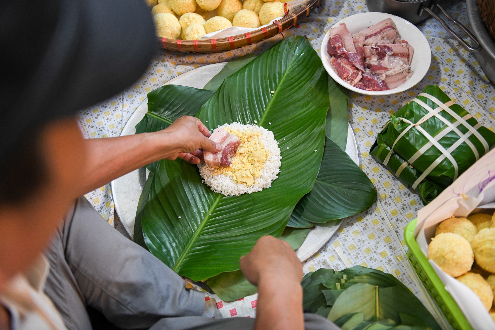 goi banh chung ngay tet anh 14