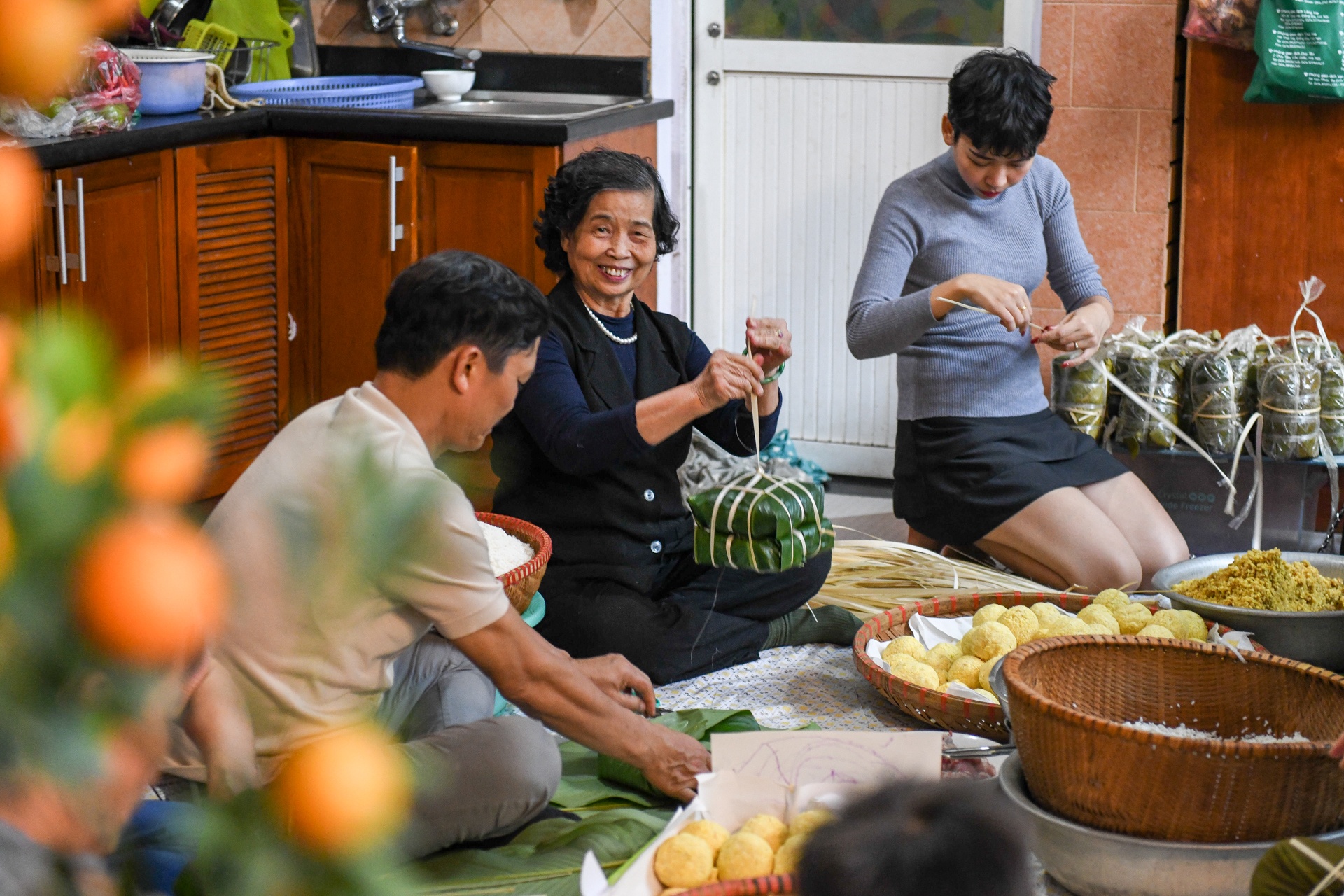 goi banh chung ngay tet anh 12