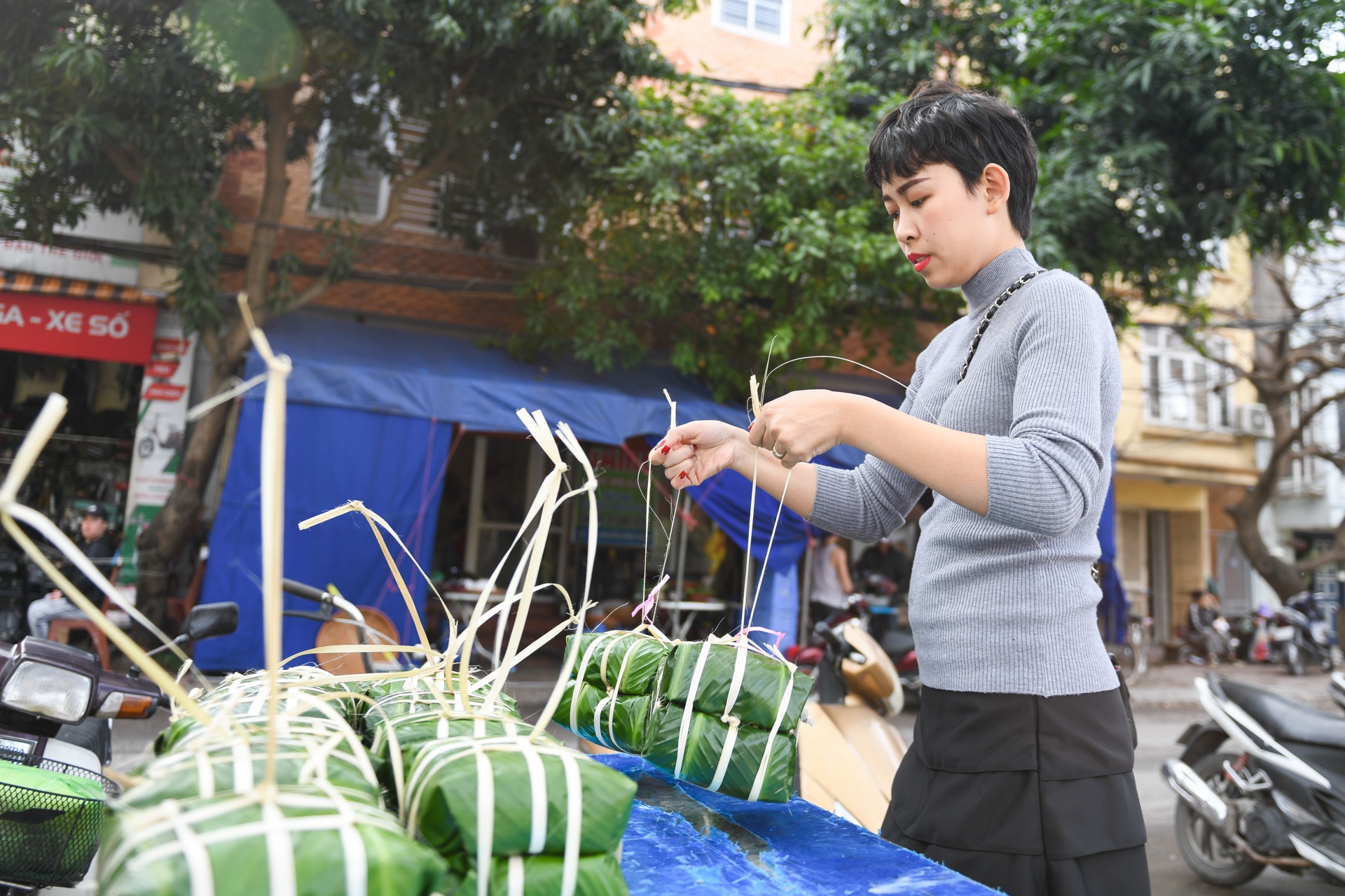goi banh chung ngay tet anh 18