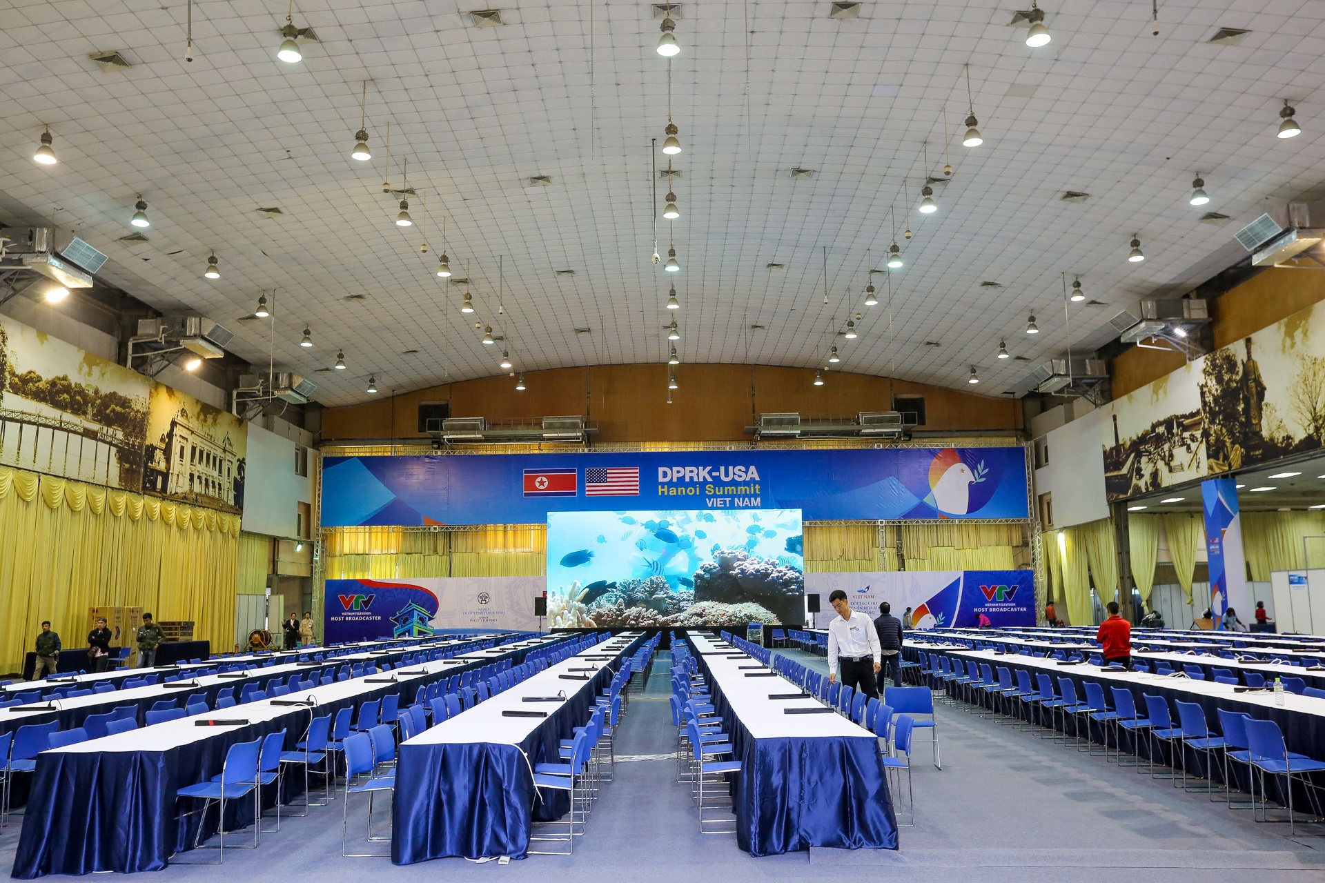 trung tam bao chi Trump Kim Jong Un anh 7