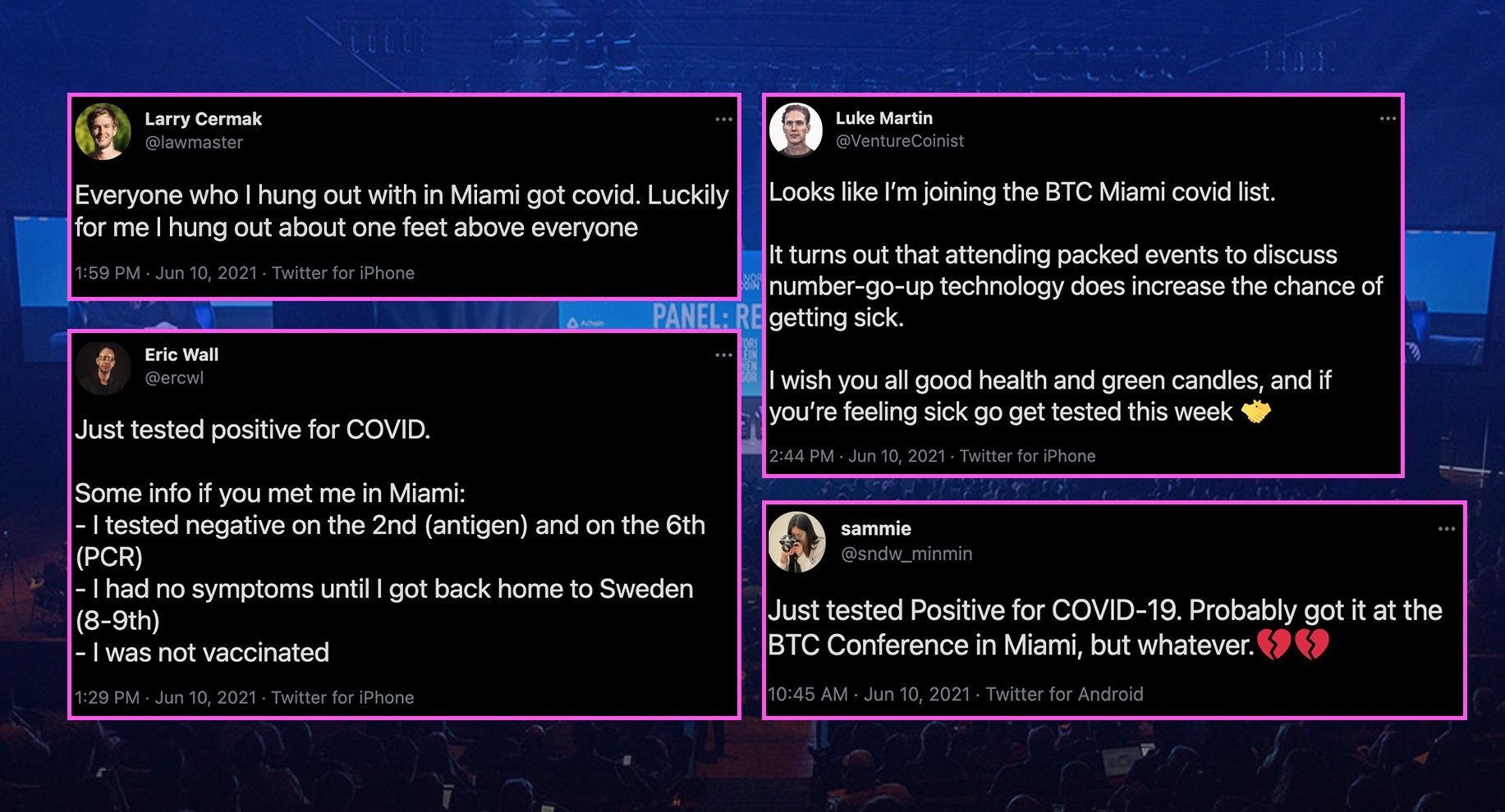 Nhiem Covid-19 khi tham du hoi nghi Bitcoin anh 1