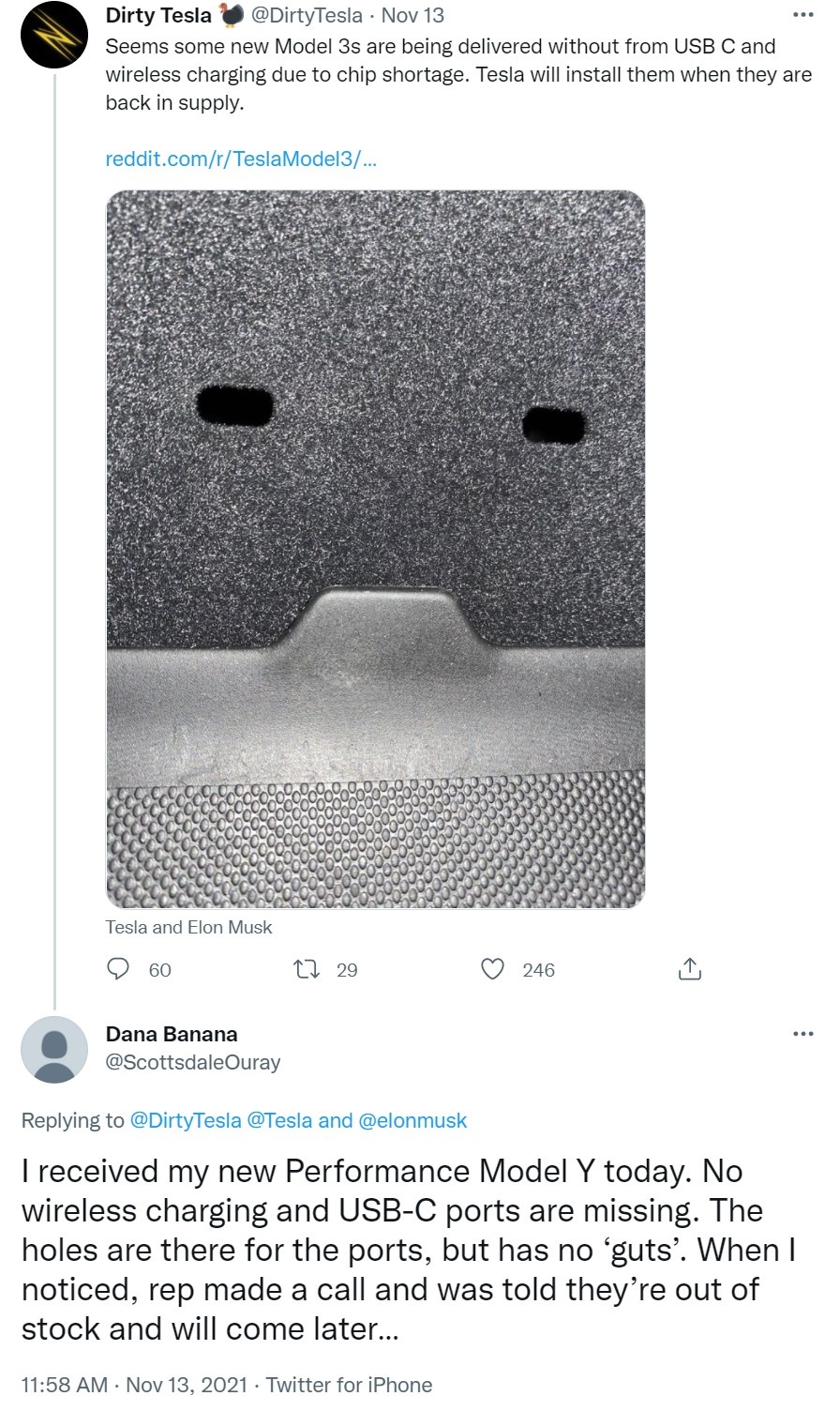 Xe Tesla khong co cong USB anh 1