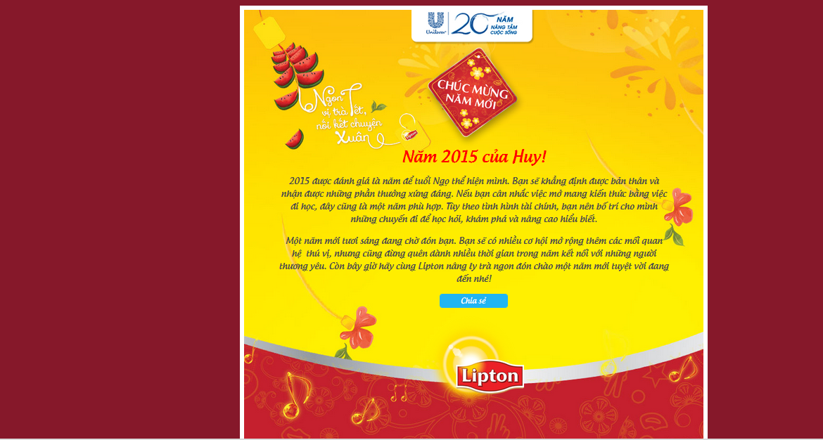 Sắc màu đỏ vàng rực rỡ cùng lời chúc ý nghĩa mở màn cho năm mới an lành.