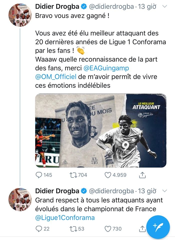 Drogba duoc binh chon la chan sut hay nhat Ligue 1 trong 20 nam qua anh 2