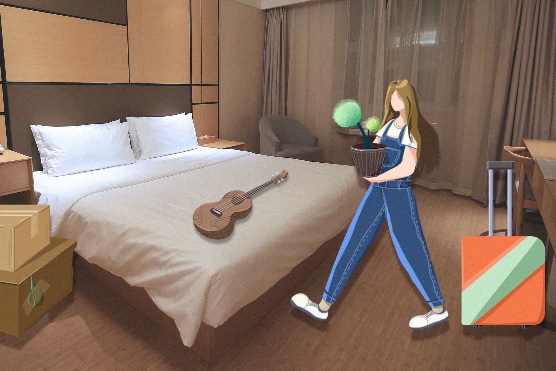 Khach san thanh noi o tro cua gioi tre Trung Quoc hinh anh