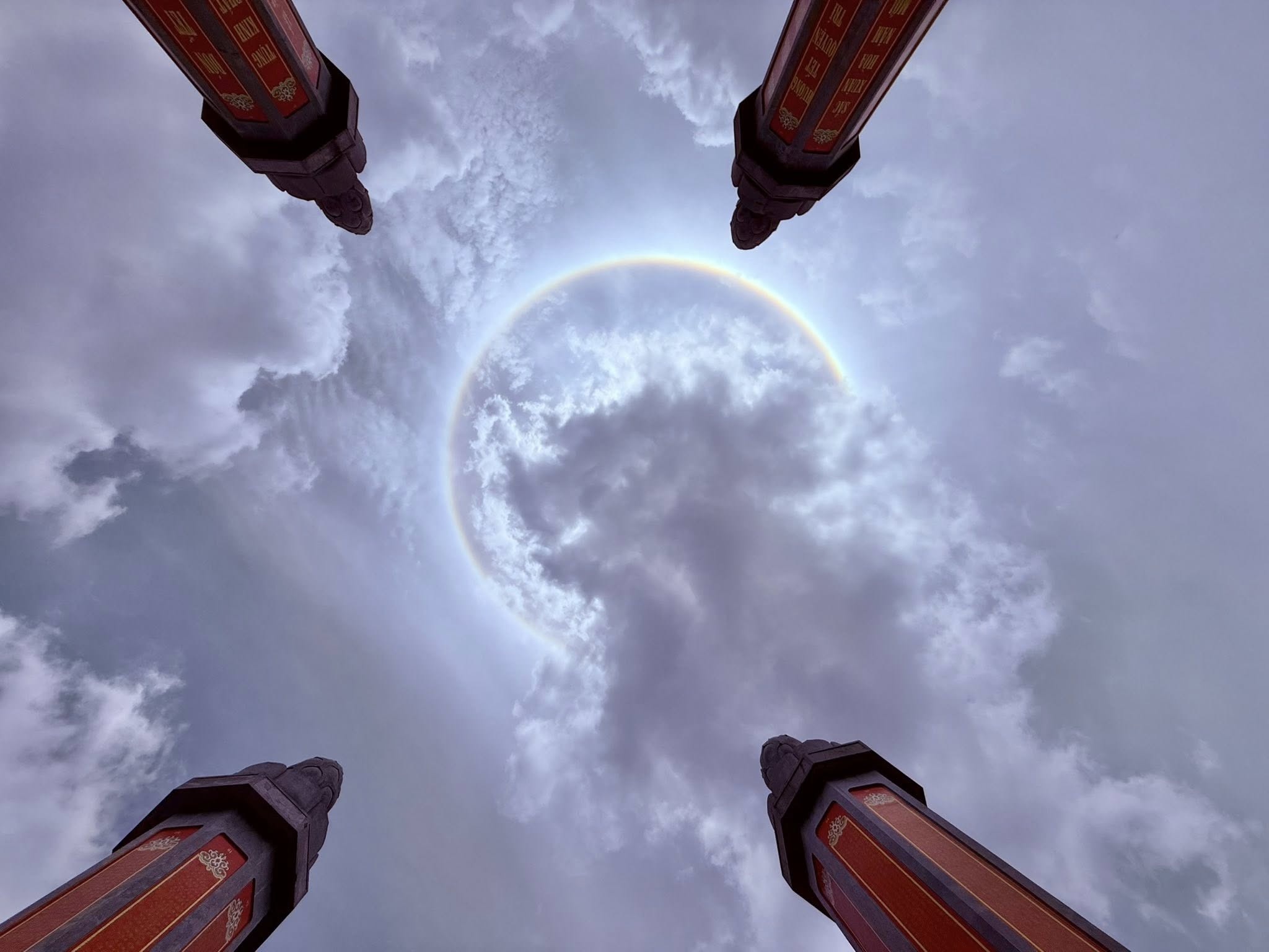 Hao quang mat troi tai chua Tam Chuc truoc ngay cung ruoc Xa loi Phat hinh anh