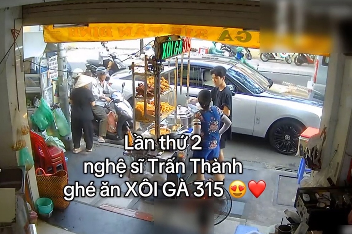 Quan xoi duoc Tran Thanh lai sieu xe den mua, khach xep hang doi trai nghiem hinh anh
