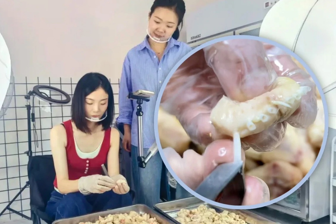 Quan an Trung Quoc noi nhu con nho livestream nho long phao cau ga hinh anh