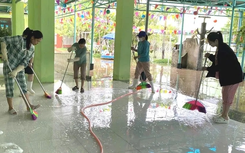 168 truong hoc o Hue san sang don hoc sinh tro lai sau lu lich su hinh anh