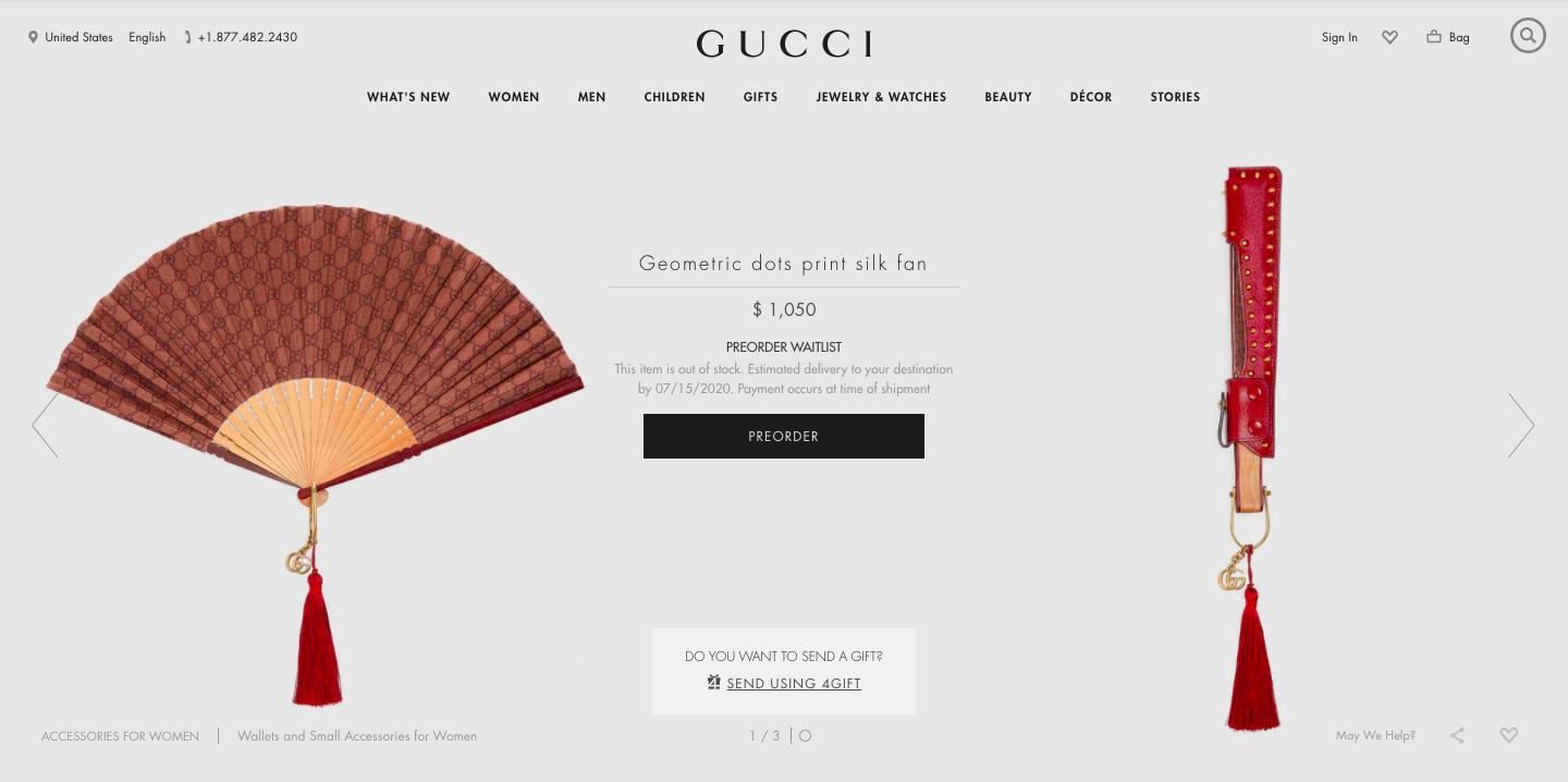 quat gucci gia 1050 USD anh 1