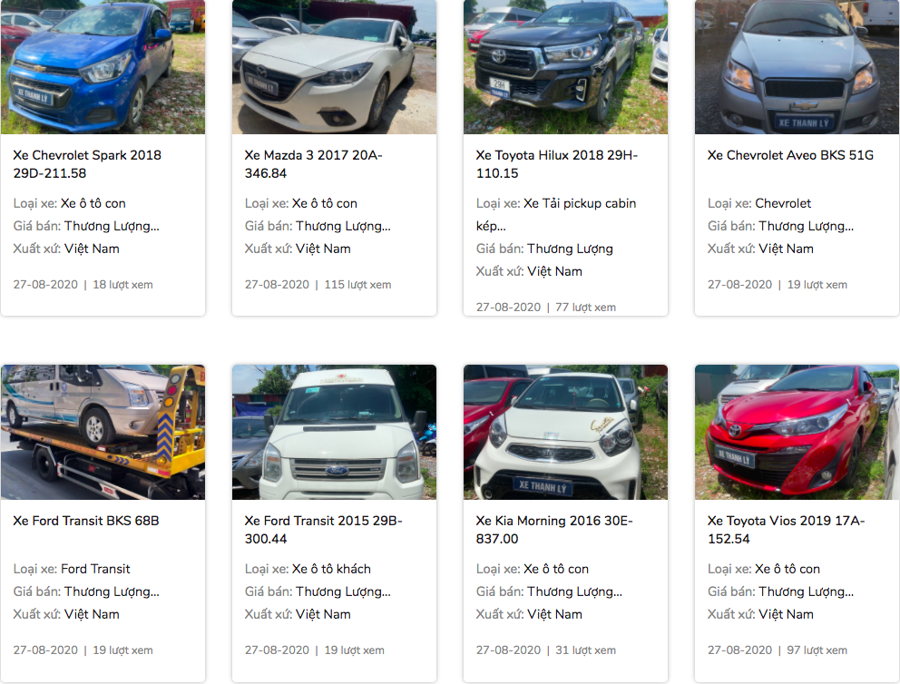 Ngan hang thanh ly loat oto gia re anh 1