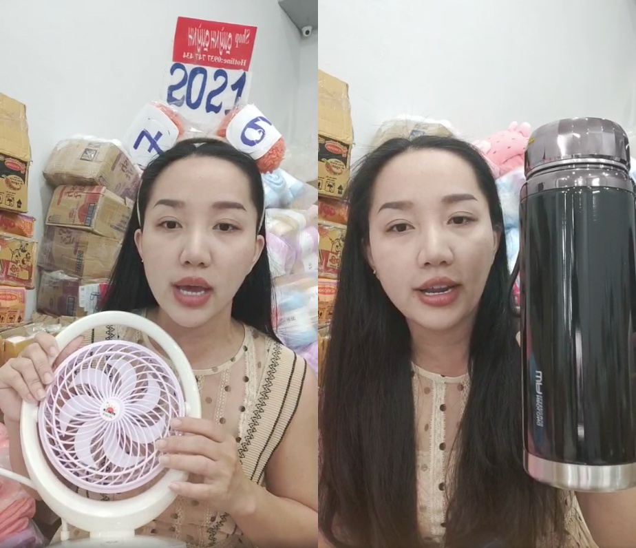 Bi dinh chi hoat dong, vo Le Duong Bao Lam van livestream ban hang hinh anh