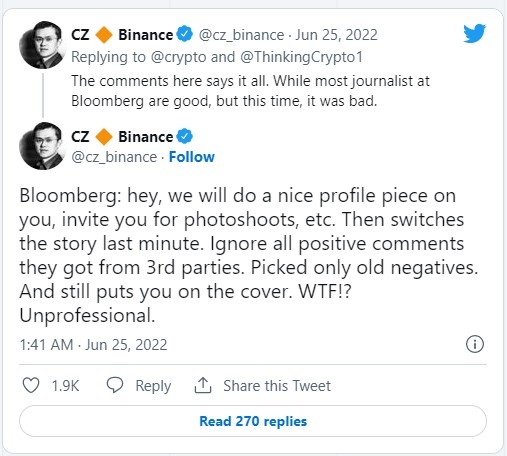 Changpeng Zhao kien Bloomberg anh 2