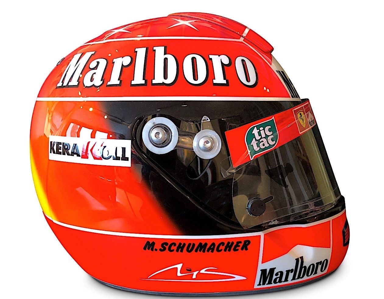 Mu bao hiem cua tay dua F1 huyen thoai Michael Schumacher duoc rao ban hinh anh