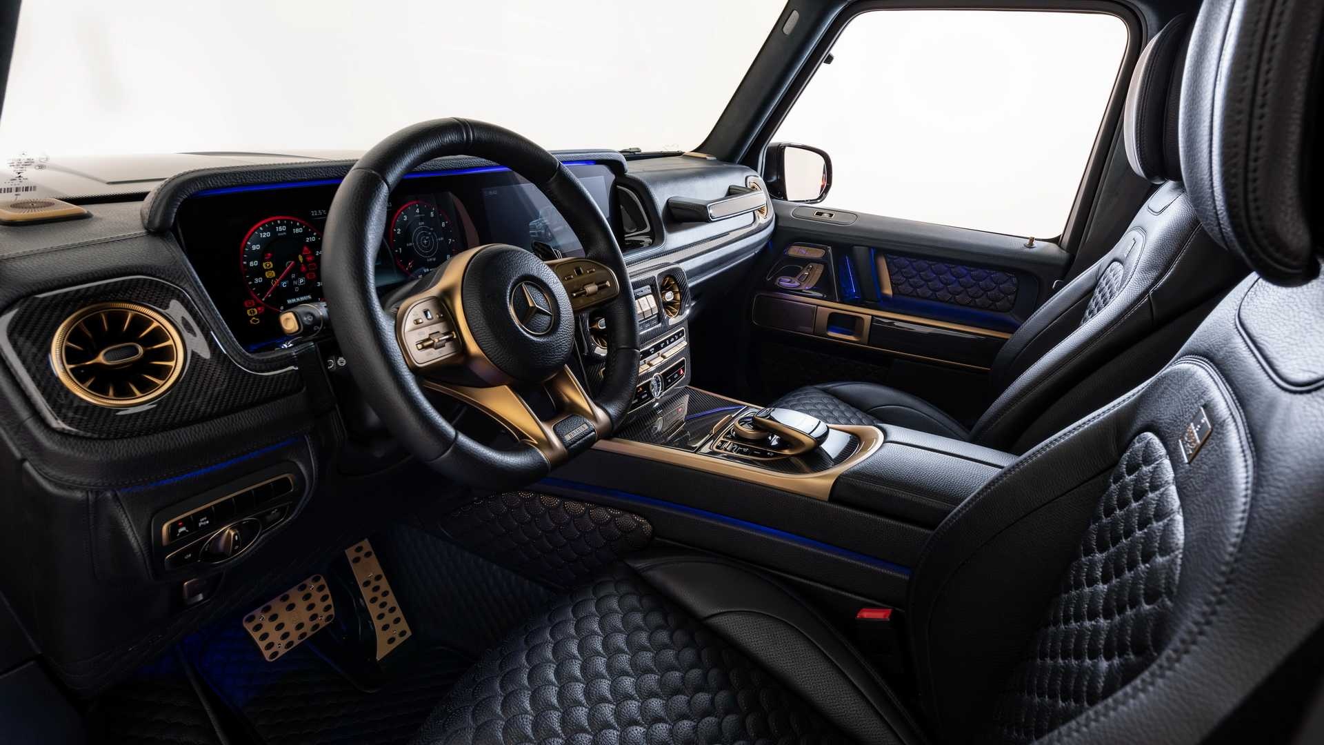Mercedes-AMG G63 nổi bật với bản độ màu Gold của Brabus ảnh 12 Mercedes-AMG G63 noi bat voi ban do mau Gold cua Brabus anh 12