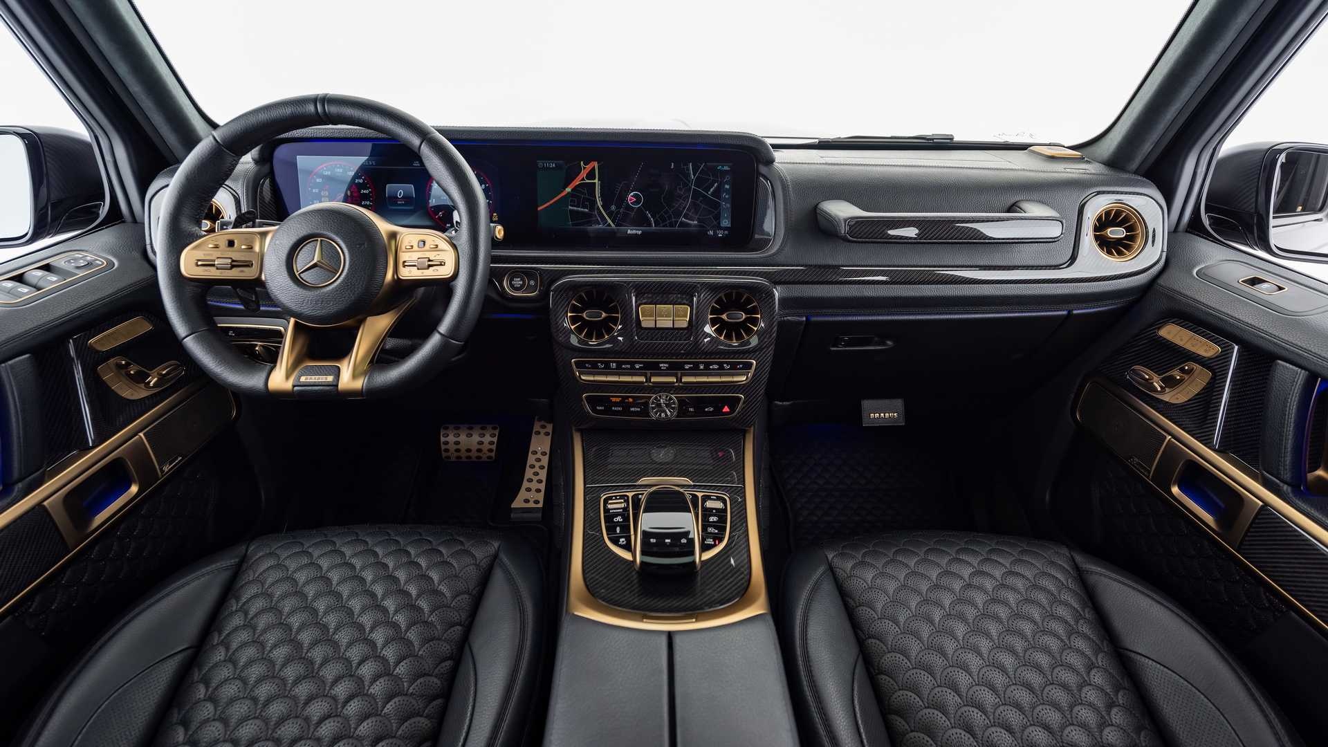 Mercedes-AMG G63 nổi bật với bản độ màu Gold của Brabus ảnh 13 Mercedes-AMG G63 noi bat voi ban do mau Gold cua Brabus anh 13