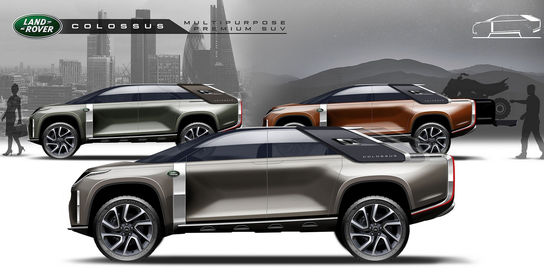 Land Rover Colossus lai giữa SUV và bán tải ảnh 1 Land Rover Colossus lai giua SUV va ban tai anh 1