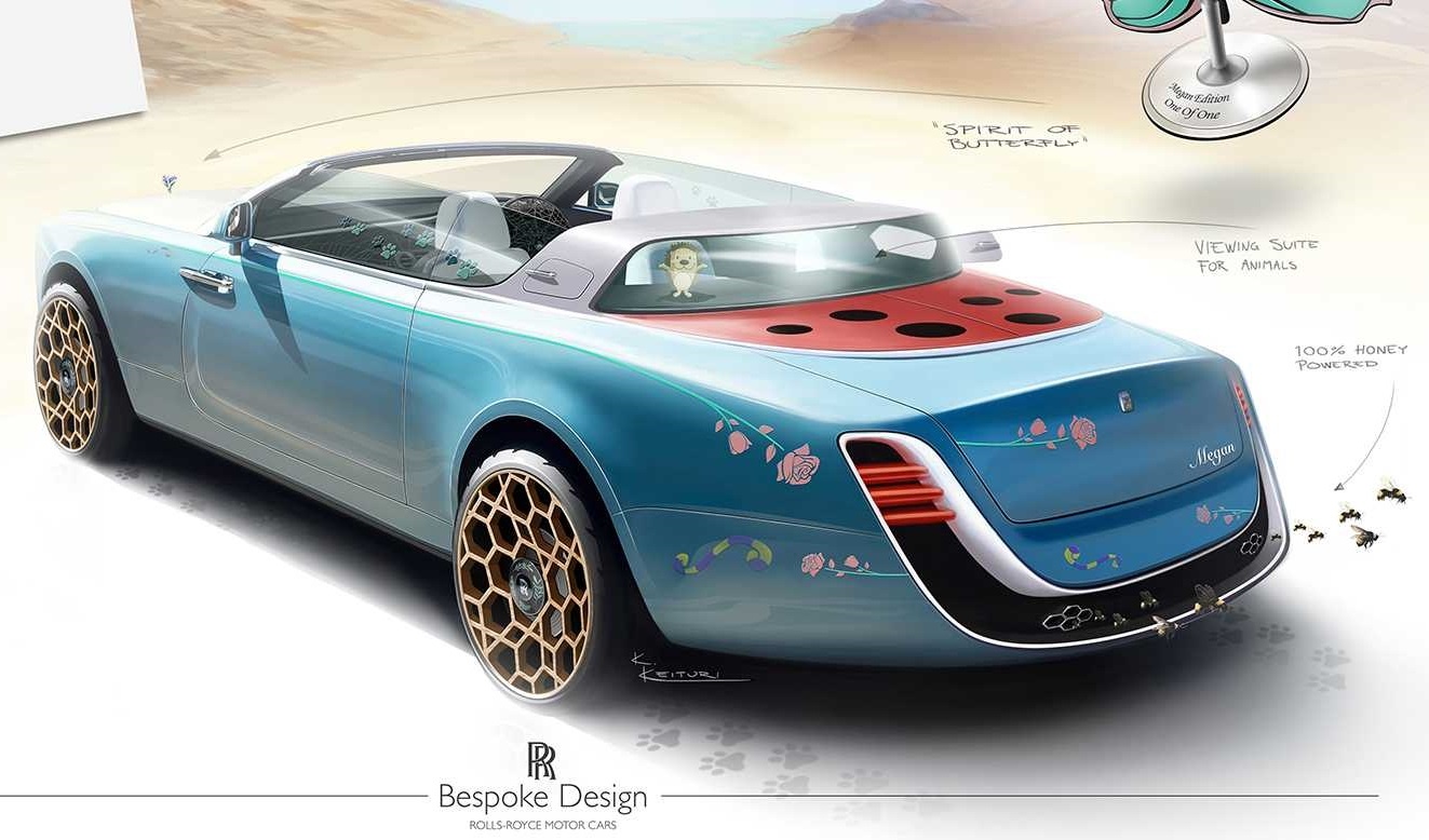 Be gai 8 tuoi thiet ke Rolls-Royce Convertible hinh anh