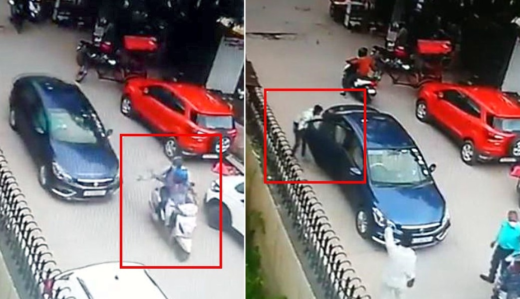 Nhom ke gian dan xep trom tui xach tren oto hinh anh