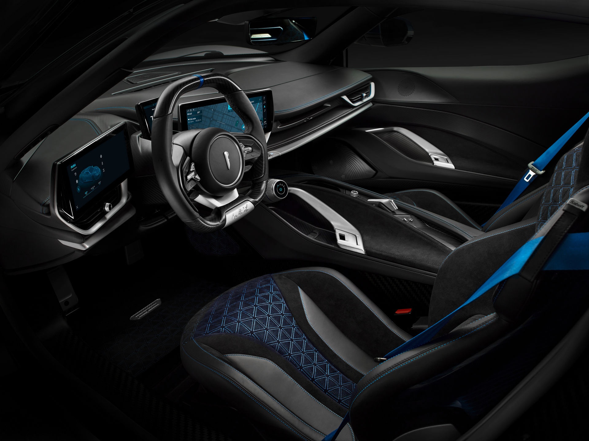 sieu xe dien Pininfarina Battista gan he thong loa cuc manh anh 4